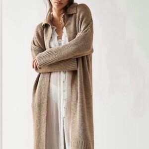 Free People Finley Cardigan in Driftwood